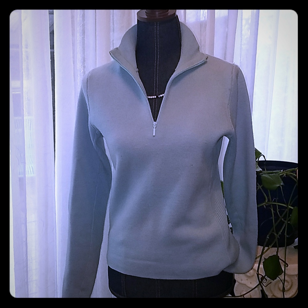 Light Blue Merino wool (ski?) Sweater